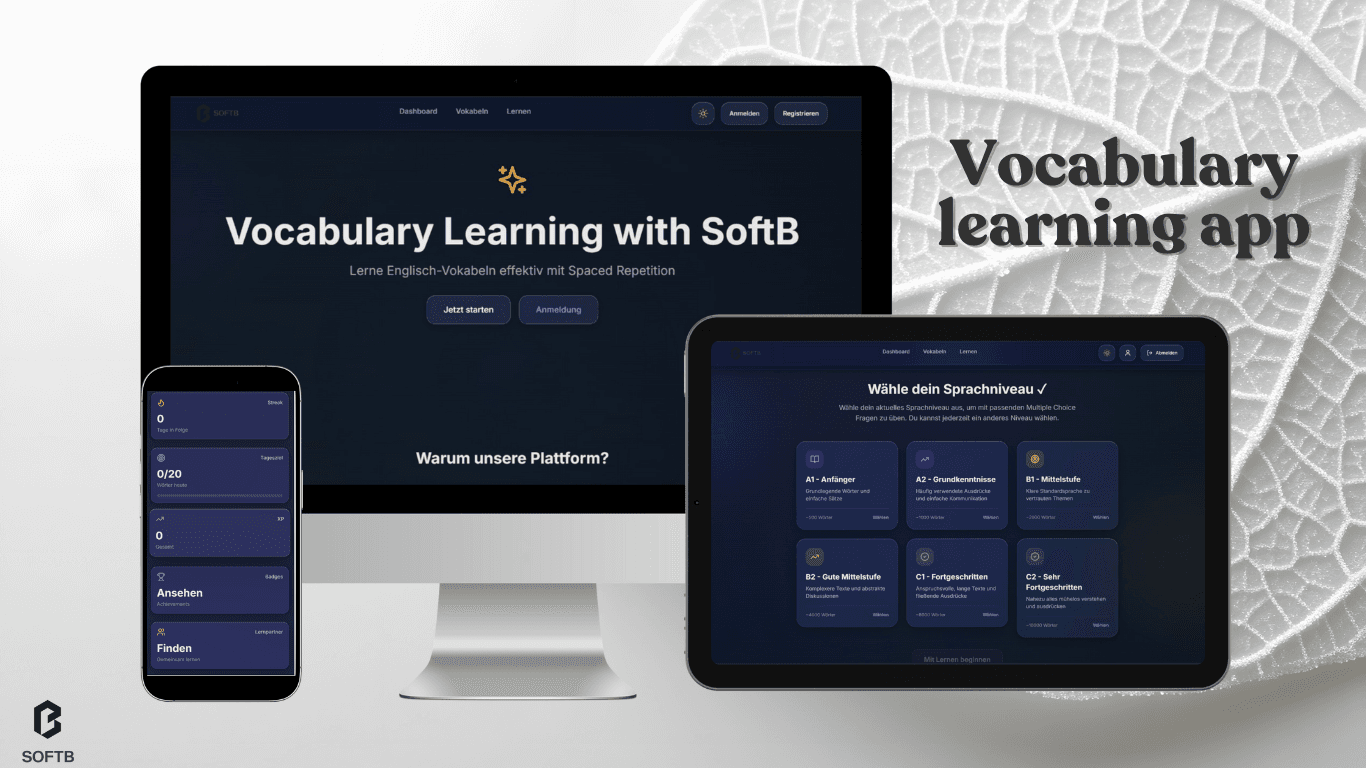 Englisch-Lernplattform mit KI, Gamification & Admin-Panel